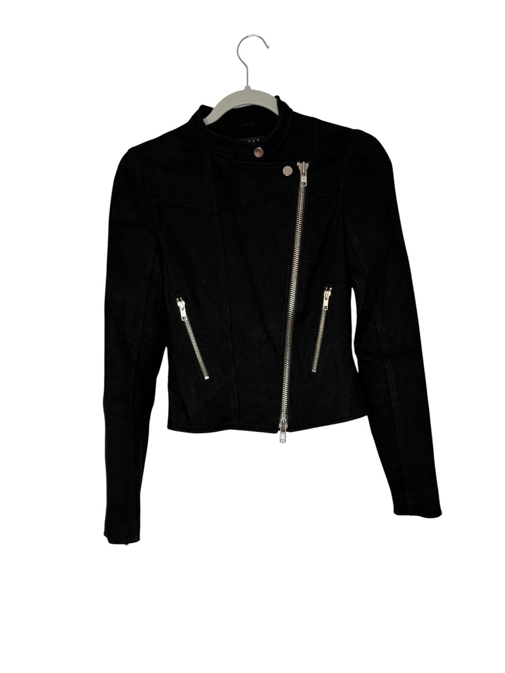 Theory Women’s Black Moto Jacket Size 00